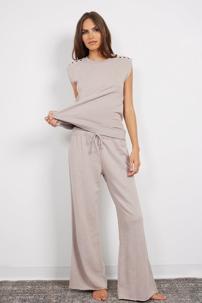 WIDE LEG DRAWSTRING PANT