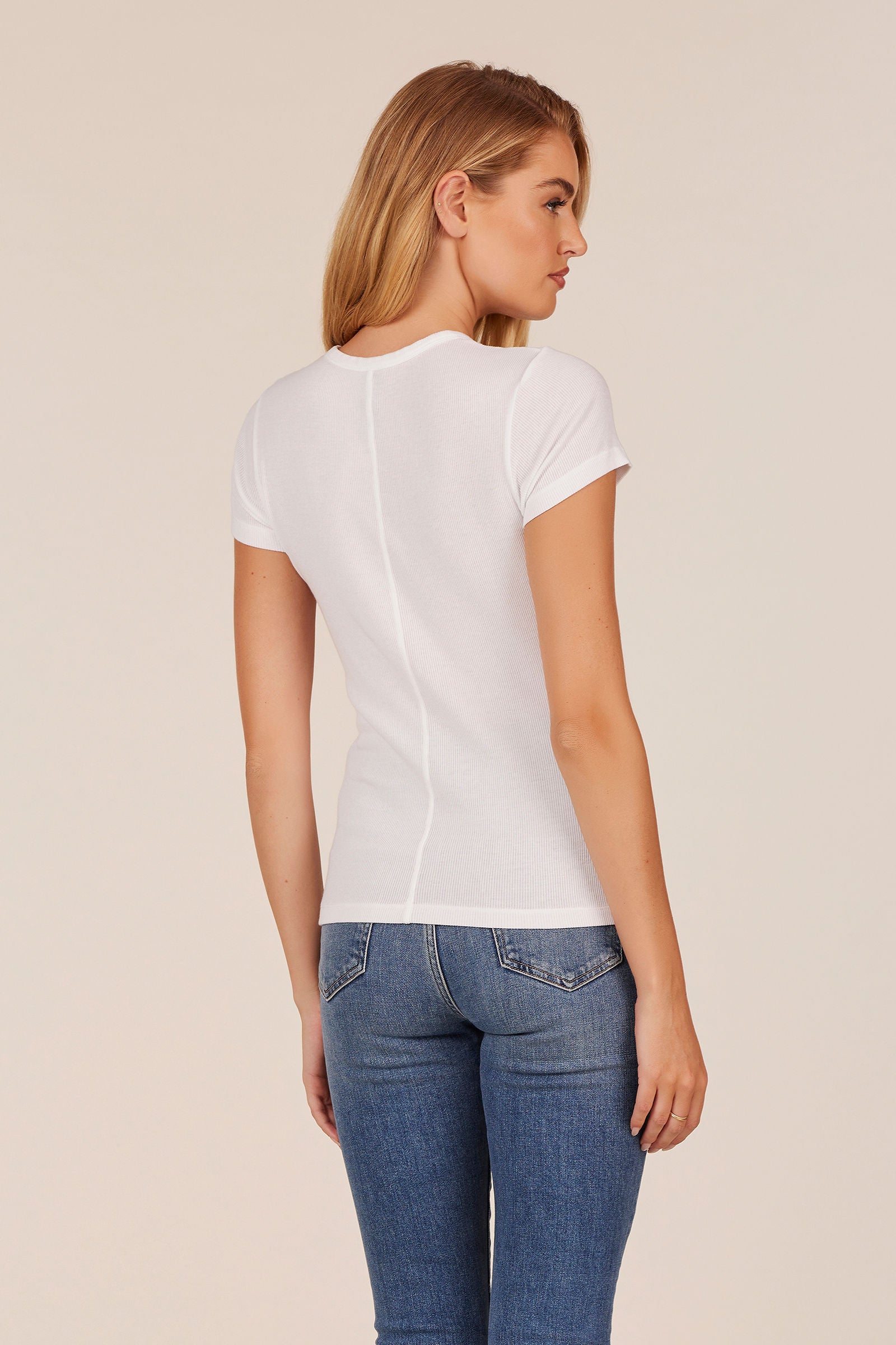 RIBBED CREWNECK SHORT SLEEVE TEE